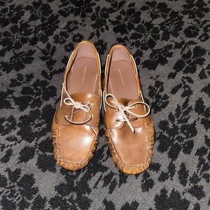 AE Brown Faux Leather Moccasins